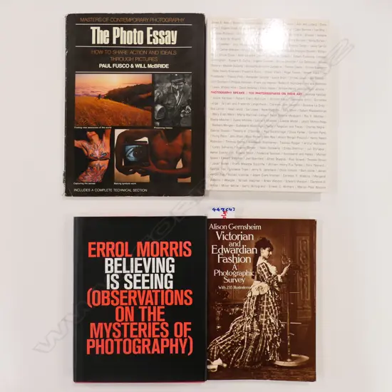 FOUR PUBLICATIONS: WRITING ON PHOTOGRAPHY: Believing is seeing + Photography Speaks + The Photo Essay: Fusco & McBride..